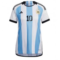 Dres Argentína Lionel Messi #10 Domáci pre Ženy MS 2022 Krátky Rukáv